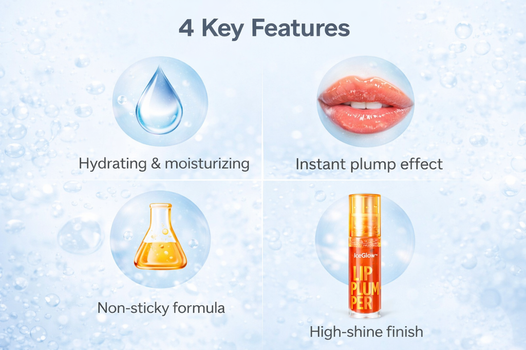 IceGlow™ Lip Plumper Gloss – Hydrating & Volumizing High-Shine Lip Serum